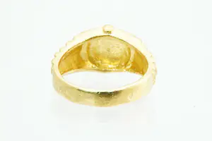 48- Mooi bewerkte, hoog gehalte 22krt geel-gouden "horloge" ring - klein model kopen? Bied vanaf 360!