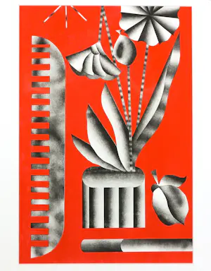 Nazif Lopulissa - Zeefdruk, Van Gogh/Red - Ingelijst kopen? Bied vanaf 50!