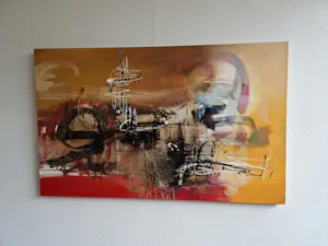 William Malucu - Galerie Forum art - Abstracte compositie, acrylverf op doek (GROOT!) kopen? Bied vanaf 230!