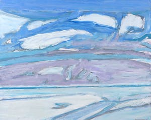 Paul Overhaus - Acryl op board, Winter - Ingelijst kopen? Bied vanaf 70!