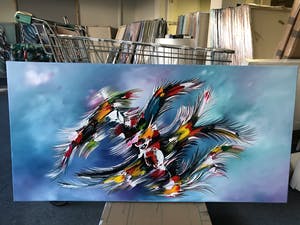 Gena - Abstract Blue kopen? Bied vanaf 300!