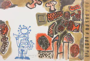 Corneille - Litho uit het portofolio 'Femme de nuit et d'aube' - Ingelijst kopen? Bied vanaf 1!