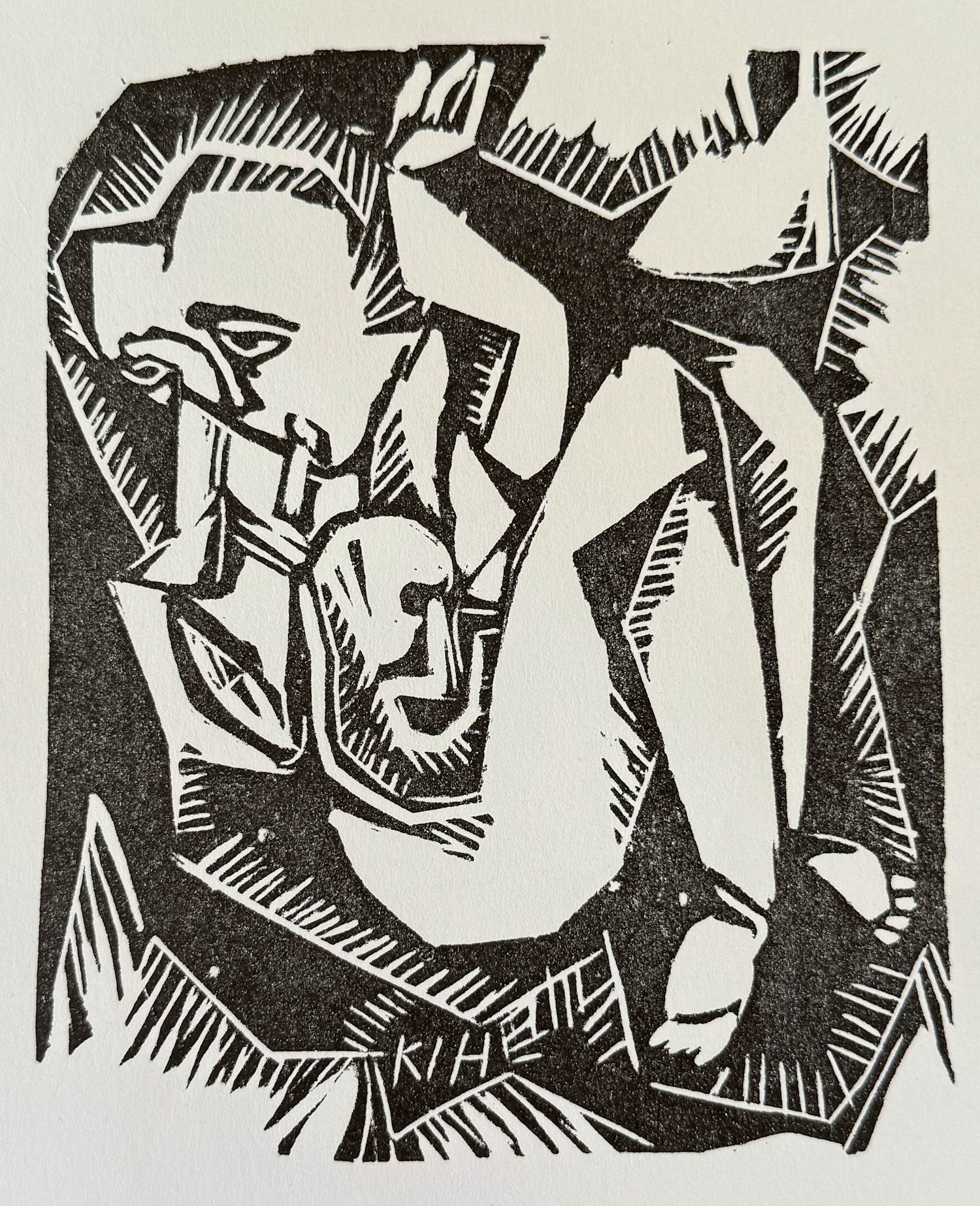 Buy Karl Jakob Hirsch - Frühling / Mutter mit Säugling. Original-Linolschnitt 1918? Bid from 60!
