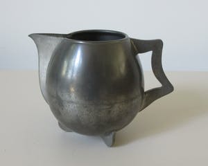 Curiosa - Art deco tinnen suikerpot en melkkan van Zeister Tin Industrie (ZTI) kopen? Bied vanaf 1!