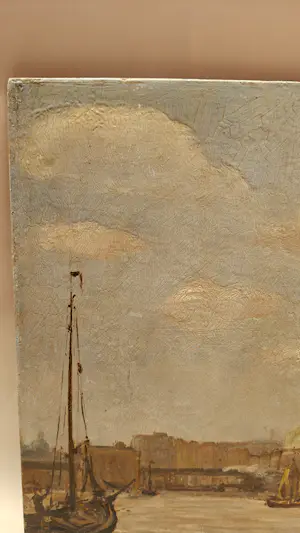 Johan Braakensiek - t IJ Amsterdam – olieverf op paneel ca. 1900 kopen? Bied vanaf 350!