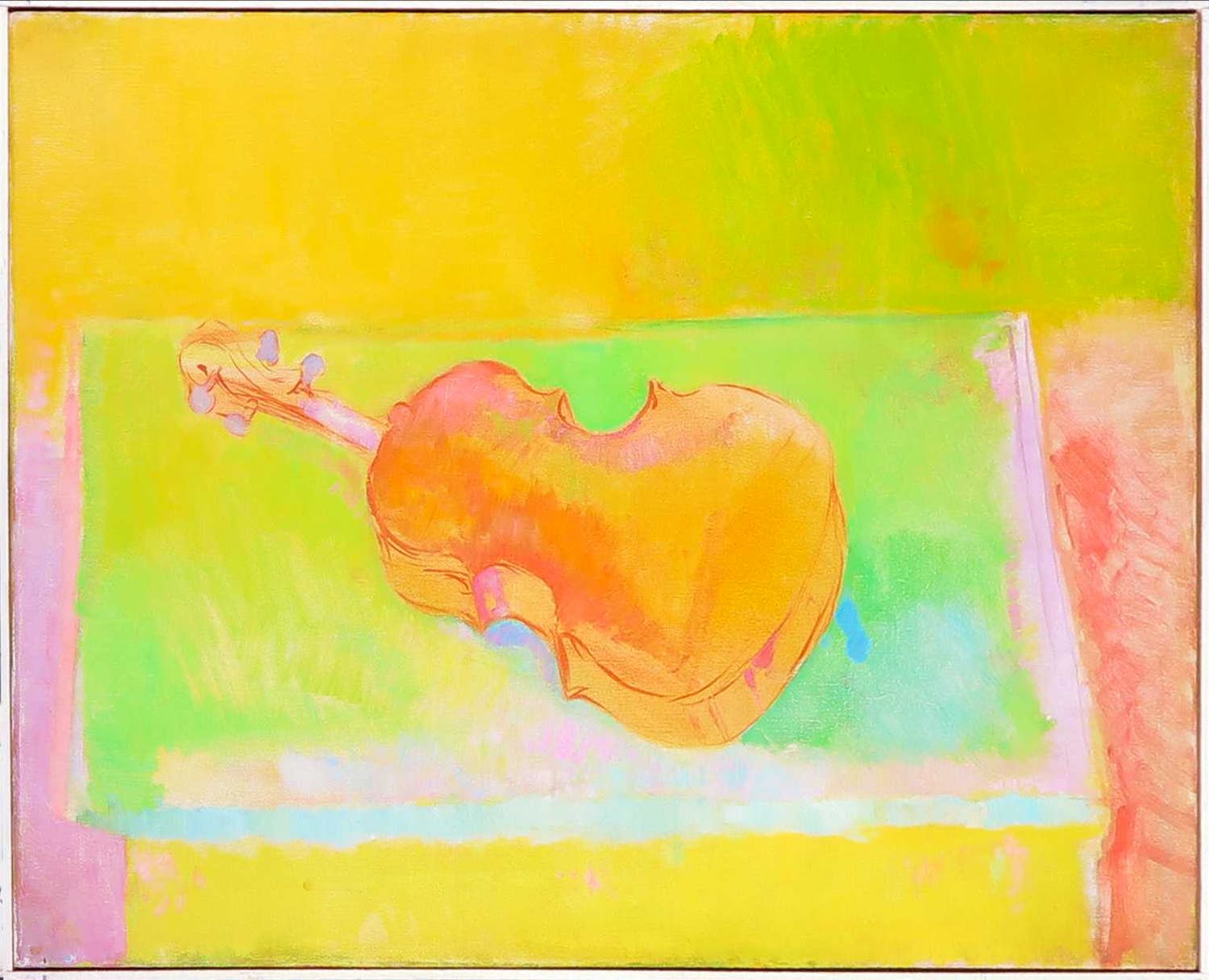 Arthur Beckand - Olieverf op doek, Viool - Ingelijst kopen? Bied vanaf 1!