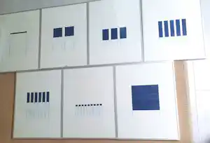 Tiddo Nieboer - Serie van 7 geometrische composities verkocht voor € 150!