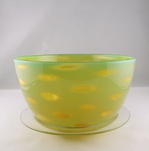 Winnie Teschmacher - Glas, Gevlekte unica kom kopen? Bied vanaf 1!