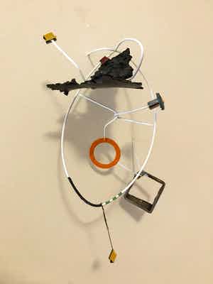 Johan Gelper - Constellation with abstract head and borrowed forms verkocht voor € 250!