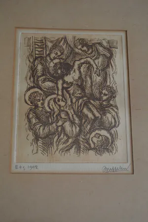 Niet of onleesbaar gesigneerd - 6 fraaie etsen, alle gesigneerd en ingelijst!! kopen? Bied vanaf 1!