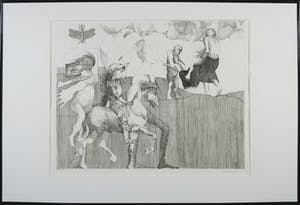 Aat Verhoog - Droge naald ets, Zonder titel - Ingelijst kopen? Bied vanaf 40!