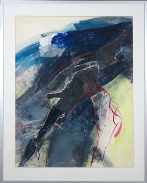 Wim de Bruin - Gemengde techniek op papier, Abstract - Ingelijst kopen? Bied vanaf 1!