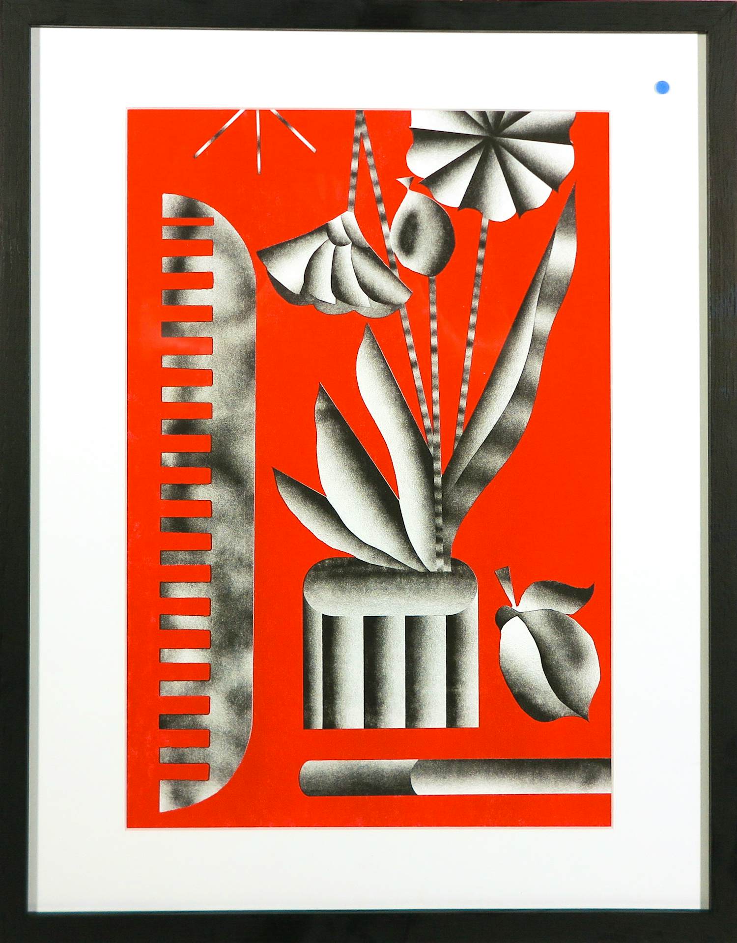 Nazif Lopulissa - Zeefdruk, Van Gogh/Red - Ingelijst verkocht voor € 50!