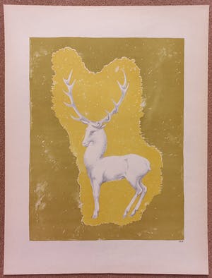 John Raedecker - Hertje, handgesigneerde litho kopen? Bied vanaf 50!