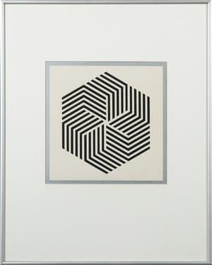 Dirk Huizer - Zeefdruk, Drie kubi - Ingelijst kopen? Bied vanaf 10!