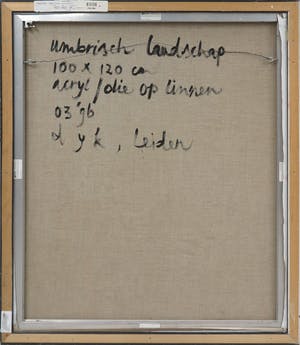 Martin van Dijk - Olieverf en acryl op doek, Umbrisch landschap - Ingelijst (Groot) kopen? Bied vanaf 400!