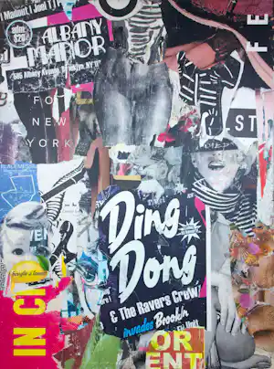 Charlie Green - Collage op doek, Mind Your Manor (Groot) vendu pour 100€ !