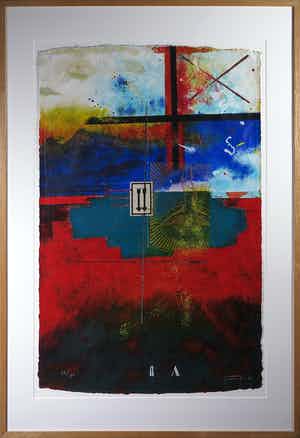 Piotr Konkel - Zeefdruk, ZT lll - Ingelijst (Zeer groot) verkocht voor € 1!