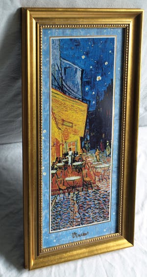 Curiosa - Ingelijste porseleinen wandtegel – Café de Nuit , Vincent van Gogh kopen? Bied vanaf 50!