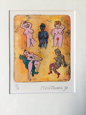 Hollie Witteveen - Naakte Vrouwen - Kleurets, Ingelijst kopen? Bied vanaf 40!