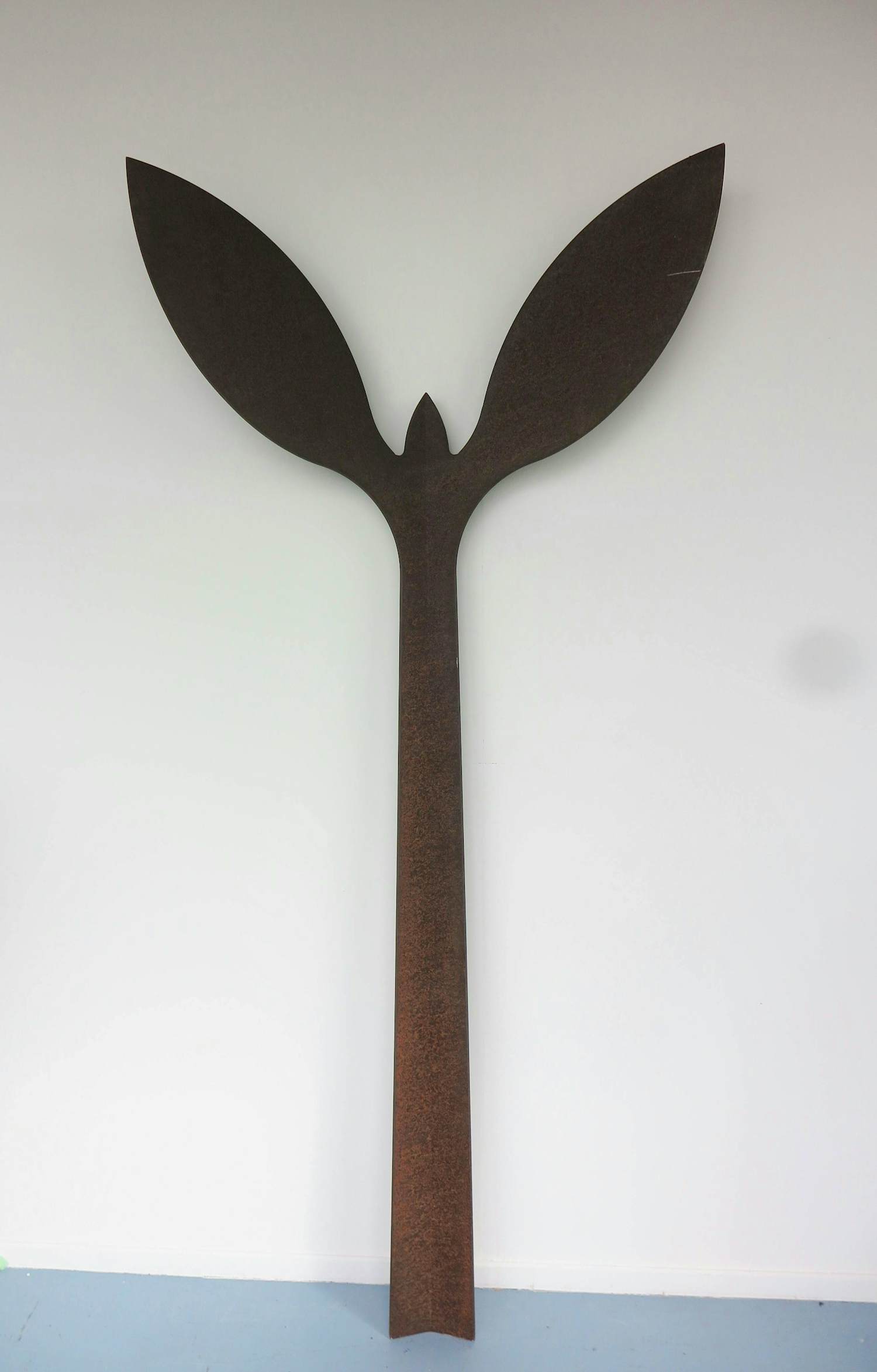 Huub & Adelheid Kortekaas - Groot monumentaal wandobject / Buitenbeeld cortenstaal, Kiemplant + boek! kopen? Bied vanaf 1000!