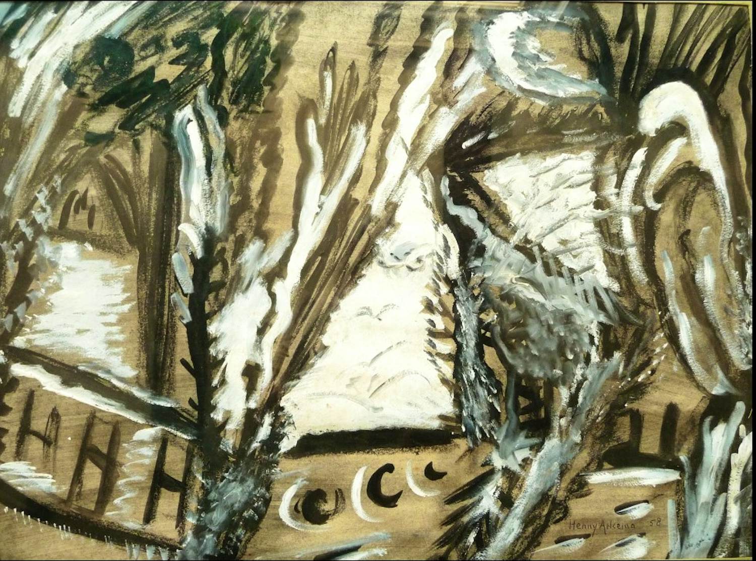 Henny Arkema-Niezen - (1901-1984) - Groninger Ploeg - Gouache - 1958 kopen? Bied vanaf 180!