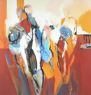 Peter Meijer - Zeefdruk, Aurora Borealis - Ingelijst (Groot) kopen? Bied vanaf 1!