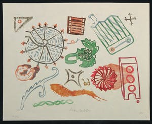 Leon Tebbe - Laureatenmap met twee prenten (houtsnedes), z.t. kopen? Bied vanaf 1!