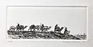 Simon Koene - Kameelkaravaan bij oosterse stad verkocht voor € 35!