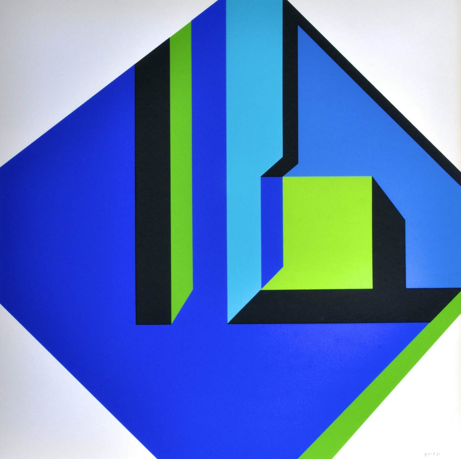 Guy Vandenbranden - Exodus - Zeefdruk - Gesigneerd - 52x52 cm - 1970 kopen? Bied vanaf 325!