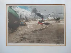 Ferdinand Luigini - Maritieme scene - aquatint kopen? Bied vanaf 79!