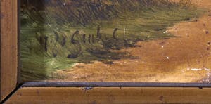 Niet of onleesbaar gesigneerd - Gouache op glas, Zonder titel - Ingelijst kopen? Bied vanaf 1!