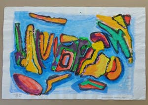 Ernst Vijlbrief - GROENE VOGEL / ORIGINEEL WERK / 64x99cm / SIG / 1994 kopen? Bied vanaf 90!