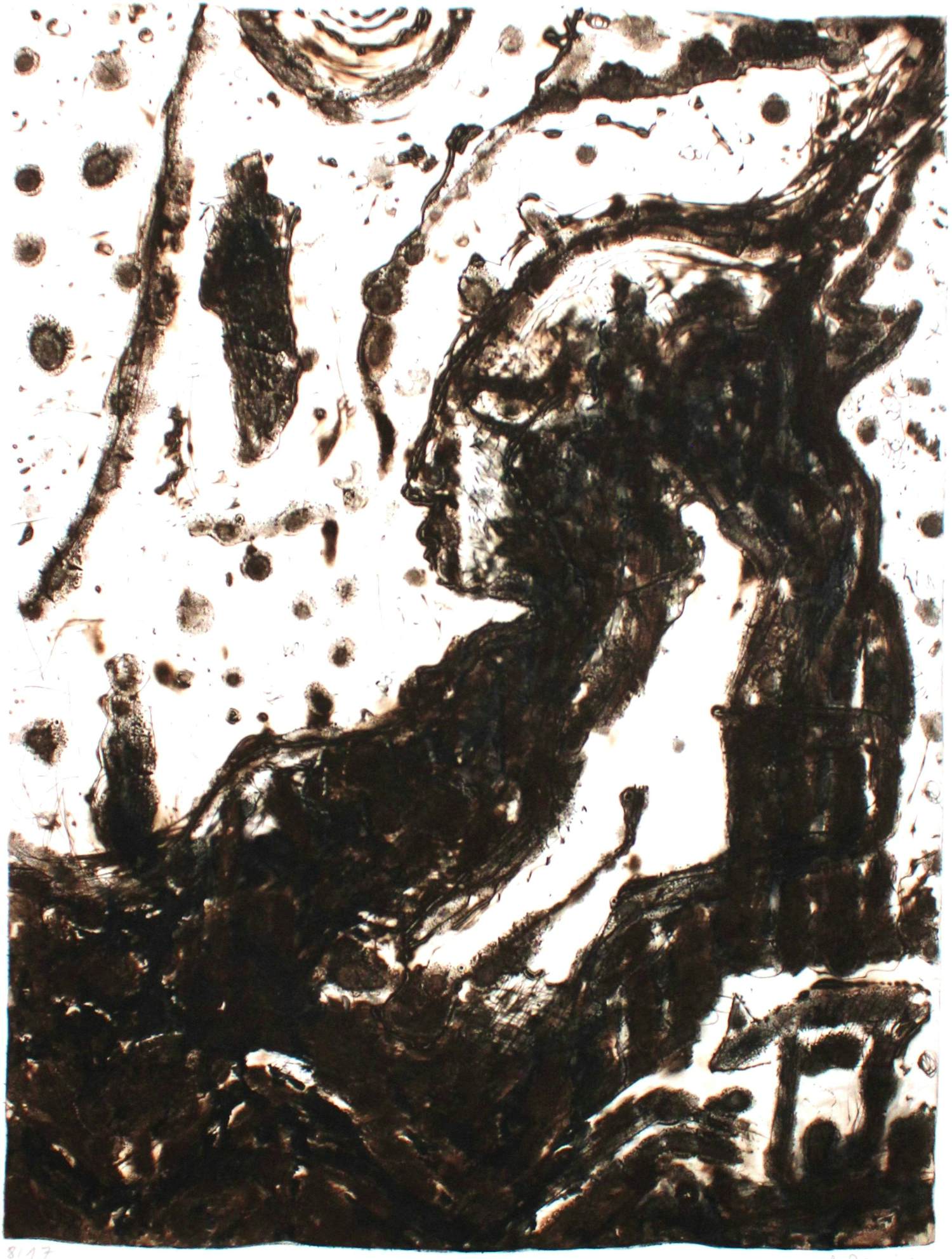 Gunter Damisch - „2 POLE" - Radierung - Auflage von 17 - signiert - nummeriert - (75 x 53 cm) kaufen? Bieten Sie von 800!