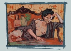 Nico Vrielink - Kleurenzeefdruk CONFRONTATIE met GAUGUIN II Handgesign. kopen? Bied vanaf 85!