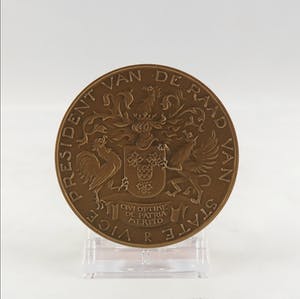 Oswald Wenckebach - Bronzen penning, Jhr. Mr. F. Beelaerts van Blokland kopen? Bied vanaf 1!