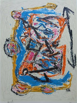 Jacques Doucet - COBRA / KLEURLITHO / 65x50cm / SIG kopen? Bied vanaf 60!