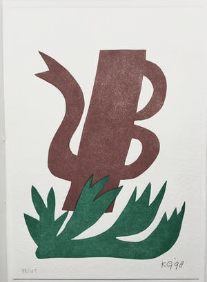 Klaas Gubbels - linosnede uit 1998 - oplage 125. kopen? Bied vanaf 195!