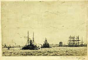 Antoon Derkzen van Angeren - Zicht op Rotterdam verkocht voor € 45!