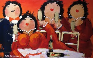 Theo Broeren - Acryl op doek, Wijnen, wijnen! (Zeer groot) kopen? Bied vanaf 100!