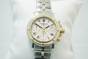 37- Raymond Weil ged. 18Krt gouden Parsifal Auto Chrono ivory 7230 polshorloge kopen? Bied vanaf 280!