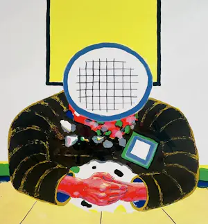 Roger Raveel - Dubbende man - Litho - Gesigneerd - 78,5x56,5 cm - 1982 kopen? Bied vanaf 1750!