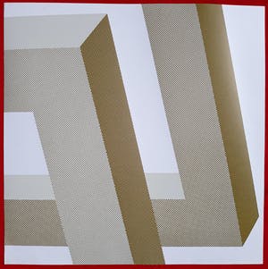 Yvonne Kracht - Geometrische abstracte compositie, zeefdruk kopen? Bied vanaf 40!