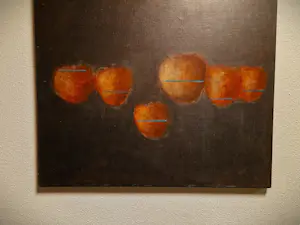 Rob Verkerk - Bij galerie Kapberg in 1993 gekocht groot olieverf stilleven "Appels" - gesignrd kopen? Bied vanaf 58!