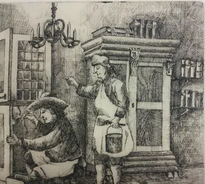 Anko C. Wieringa - De Schilder | ets - ingelijst kopen? Bied vanaf 19!