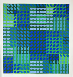 Victor Vasarely - compositie van stippen kaufen? Bieten Sie von 100!