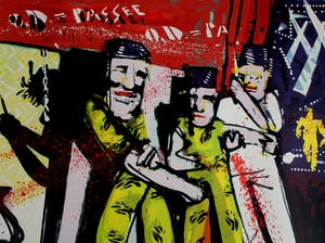 Herman Brood - Grote zeefdruk: backstage kopen? Bied vanaf 375!