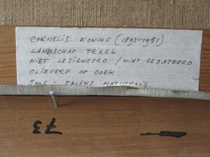 Cornelis Koning - Landschap Texel kopen? Bied vanaf 50!