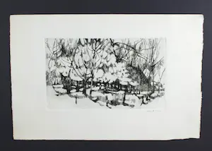 Tilly Krone - Landschap met bomen, en vier andere (5x) kopen? Bied vanaf 25!