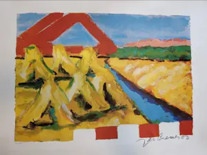 Jan Cremer - Kleurenzeefdruk KORENSCHOVEN Handgesigneerd kopen? Bied vanaf 155!